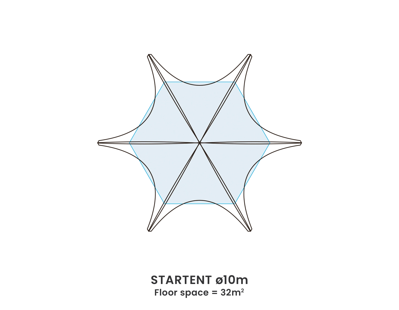 Startent 10m floor space Startent 10m floor space
