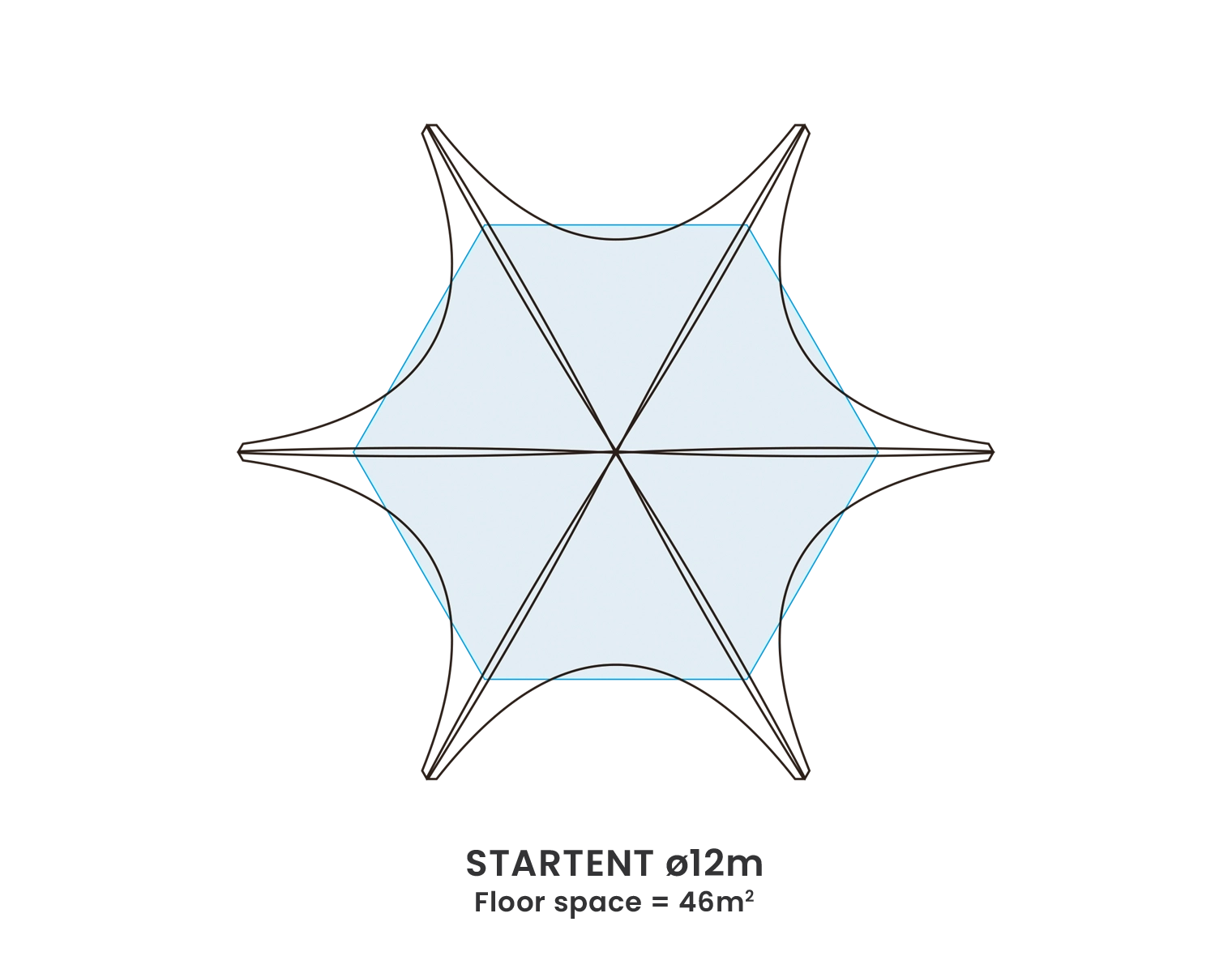 Startent 12m floor space Startent 12m floor space