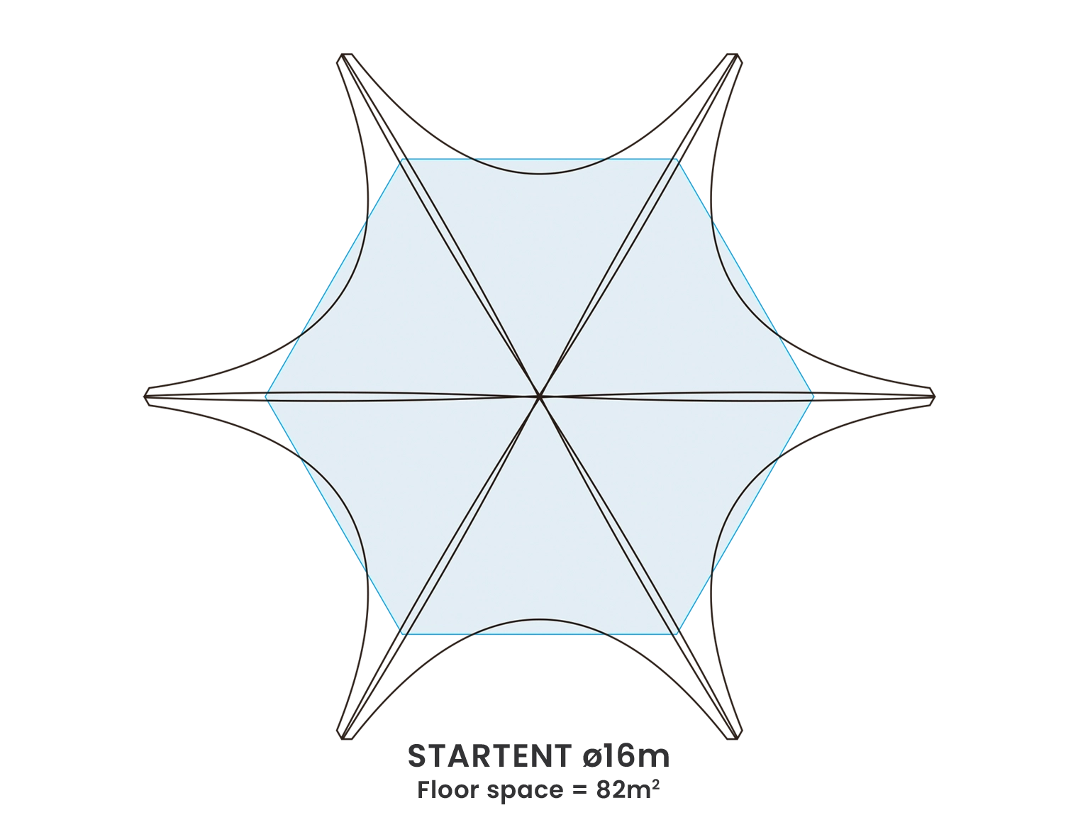 Startent 16m floor space Startent 16m floor space